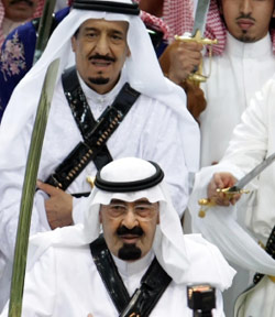 الملك عبد الله بن عبد العزيز في مهرجان الجنادريّة (أرشيف ــ أ ب)