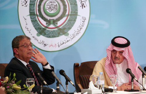 الفيصل وموسى خلال مؤتمرهما الصحافي في الرياض أمس (أ ف ب)