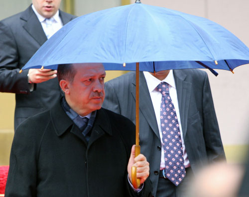 أردوغان يستقبل الرئيس السلوفيني في أنقرة الأسبوع الماضي (برهان أوزبيليشي ــ أ ب)