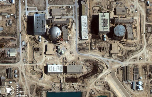 صورة من الأقمار الاصطناعية لمفاعل بوشهر (أرشيف)