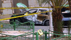 آثار الدمار جراء سقوط الصاروخ في العقبة (أبراهام فراجيان ــ رويترز)