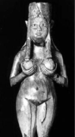 اللوحة رقم 16: تمثال من العاج يُظهِر الأسلوب السوري، القرن الثامن قبل الميلاد. نمرود، زينب البحراني
