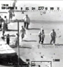 لقطة من الشريط تظهر نور الدين ومدنيين عراقيين قبل اطلاق النار باتجاههم (أ ف ب)