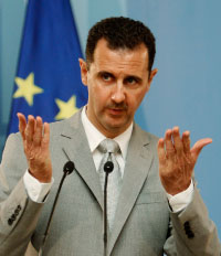 الأسد خلال زيارته إلى أسبانيا الشهر الماضي (بول وايت ــ أ ب)