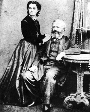 كارل ماركس مع زوجته جيني