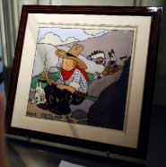 لوحة «تان تان اوف أميركا» (فرانسوا غوييو ـ أ ف ب)