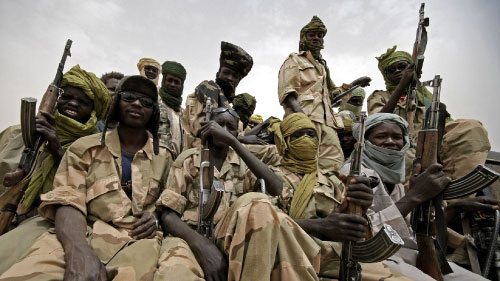 مقاتلون من حركة العدل والمساواة المتمركزة في دارفور (أ ف ب ــ أرشيف)