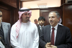 الوزير عبد الله مع رئيس الاتحاد الآسيوي سلطان بن خليفة