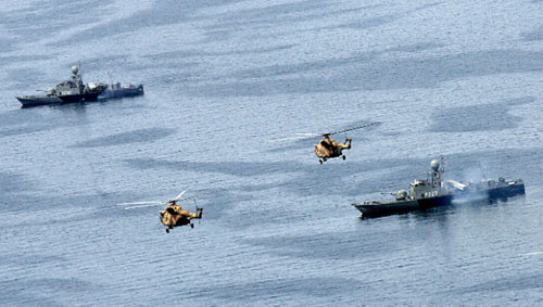 قوات البحرية التابعة للحرس الثوري في مياه الخليج (إرنا ــ أرشيف، أ ف ب)