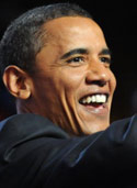 أوباما فاجأ الجمهور بظهوره أمام المؤتمر في دنفر أول من أمس (روبين بيك ـ أ ف ب)