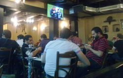 في أحد مقاهي في الشام