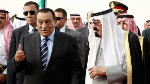 الملك عبد الله والرئيس حسني مبارك (أرشيف)